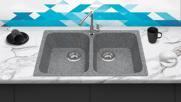 Изображение товара Мойка кухонная Berge BR-7322 (графитовый)