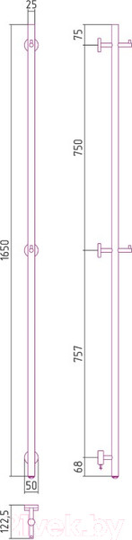 Изображение товара Полотенцесушитель электрический Сунержа Аскет 165 / 00-0850-1650