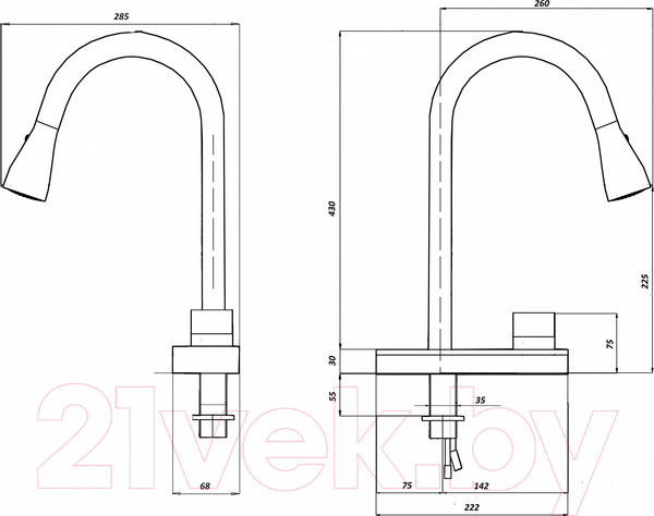 Изображение товара Смеситель Wisent WX4057A