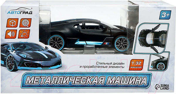 Изображение товара Масштабная модель автомобиля Автоград Купе M929C-1 / 9530285 (черный)