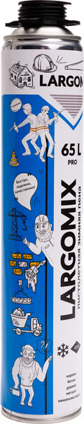 Изображение товара Пена монтажная Largomix 65 L Зимняя пистолетная (850мл)