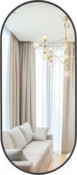 Изображение товара Зеркало Emze Color Oval 52x118 / COLOR.52.118.CHE (черный)
