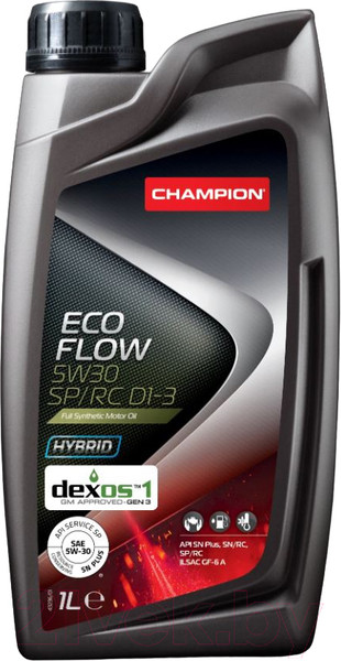 Изображение товара Моторное масло Champion Eco Flow 5W30 SP/RC D1-3 / 1049916 (1л)