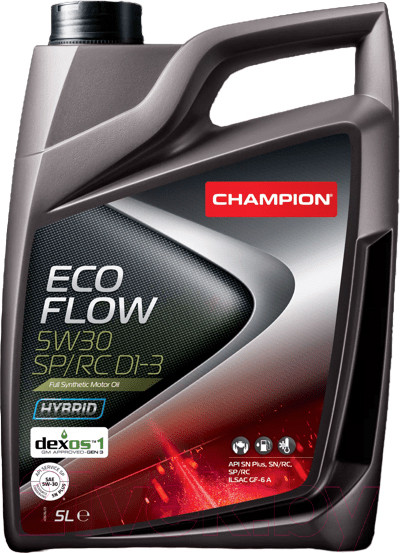 Изображение товара Моторное масло Champion Eco Flow 5W30 SP/RC D1-3 / 1049917 (4л)
