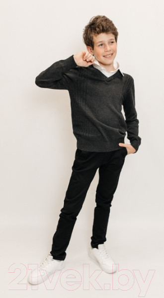 Изображение товара Джемпер детский Isee JS-015 (р-р 34/134-140, темно-серый)