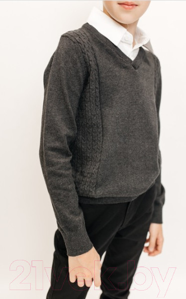 Изображение товара Джемпер детский Isee JS-015 (р-р 34/134-140, темно-серый)