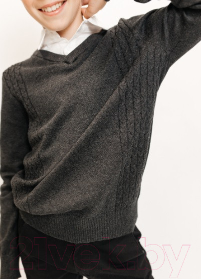 Изображение товара Джемпер детский Isee JS-015 (р-р 34/134-140, темно-серый)
