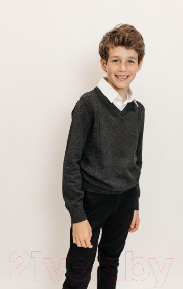 Изображение товара Джемпер детский Isee JS-015 (р-р 34/134-140, темно-серый)