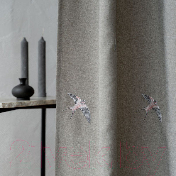 Изображение товара Комплект штор Pasionaria Мэри 290x270 с подхватами (бежево-серый)