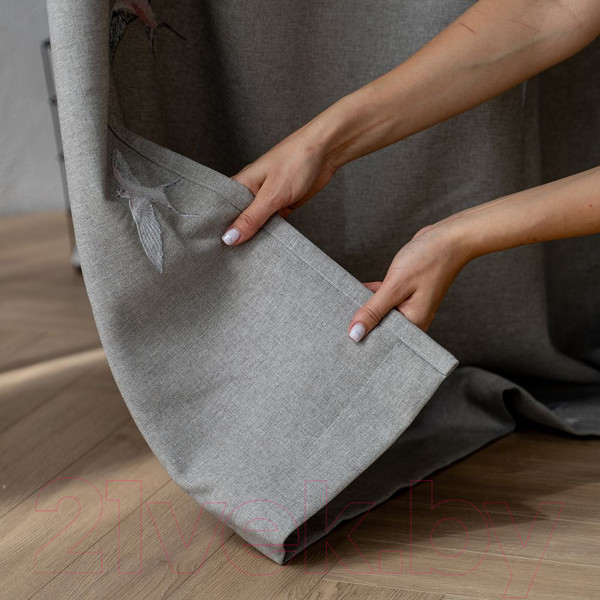 Изображение товара Комплект штор Pasionaria Мэри 290x270 с подхватами (бежево-серый)