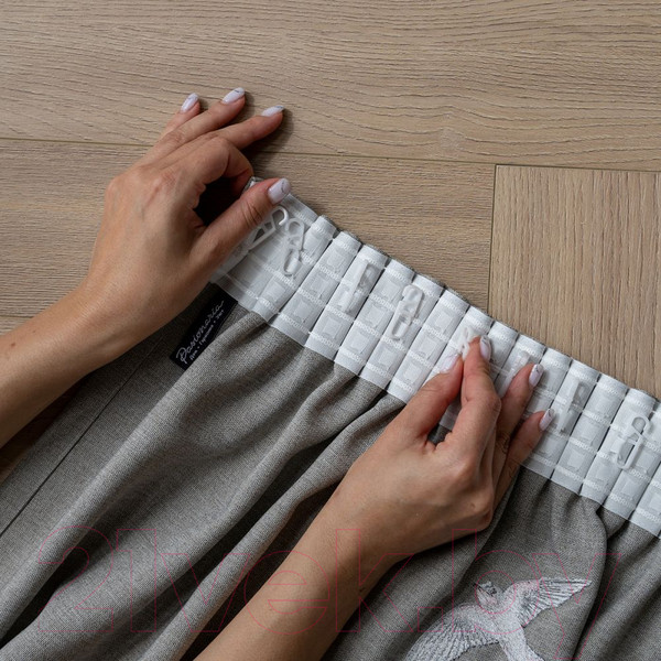 Изображение товара Комплект штор Pasionaria Мэри 290x270 с подхватами (бежево-серый)