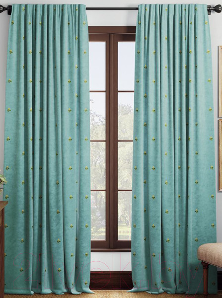 Изображение товара Комплект штор Pasionaria Гинко 290x240 (небесно-голубой)