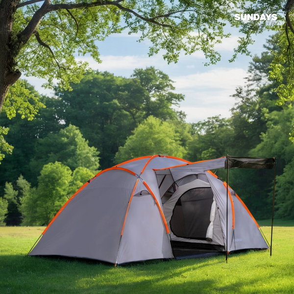 Изображение товара Палатка Sundays ZC-TT020-4P (2+2) (темно-серый/желтый)