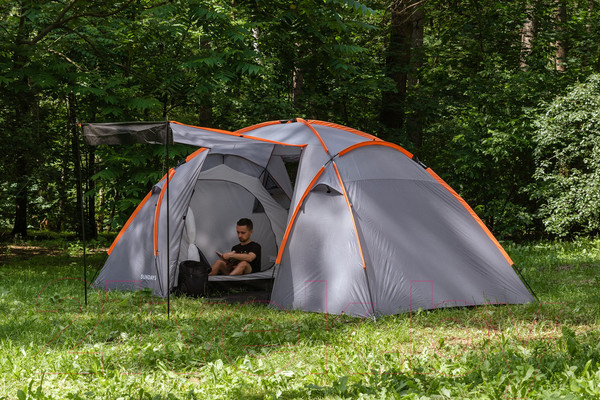 Изображение товара Палатка Sundays ZC-TT020-4P (2+2) (темно-серый/желтый)