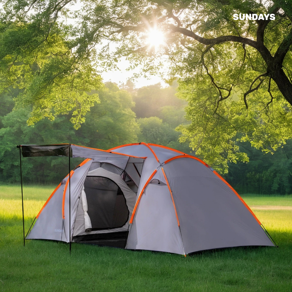 Изображение товара Палатка Sundays ZC-TT020-4P (2+2) (темно-серый/желтый)