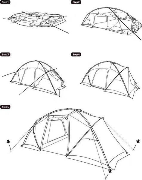 Изображение товара Палатка Sundays ZC-TT020-4P (2+2) (темно-серый/желтый)