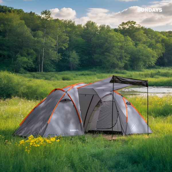Изображение товара Палатка Sundays ZC-TT020-4P (2+2) (темно-серый/желтый)