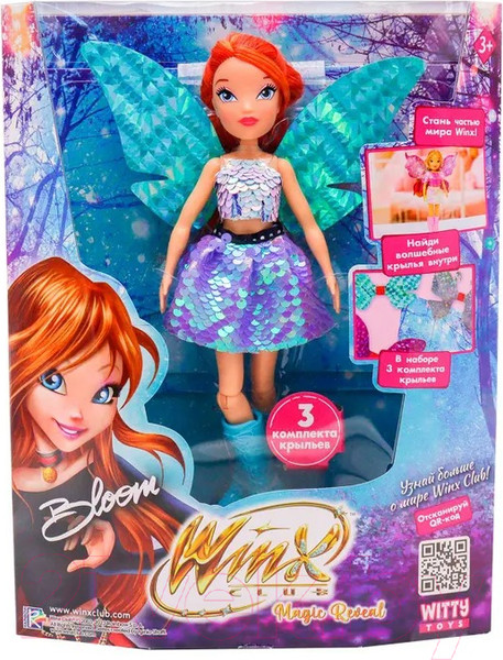 Изображение товара Кукла с аксессуарами Witty Toys Winx Club Magic Reveal Блум с крыльями / IW01302201