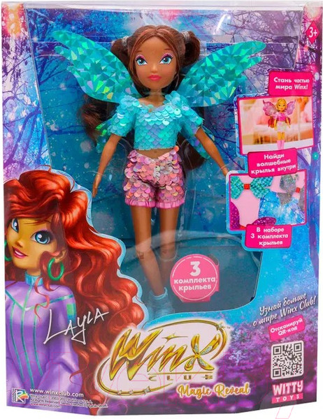 Изображение товара Кукла с аксессуарами Witty Toys Winx Club Magic Reveal Лейла с крыльями / IW01302205