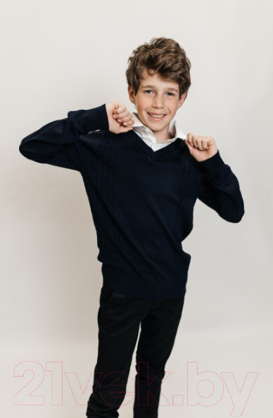 Изображение товара Джемпер детский Isee JS-015 (р-р 32/122-128, темно-синий)
