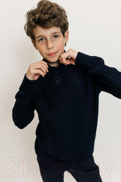 Изображение товара Джемпер детский Isee JS-017 (р-р 32/122-128, темно-синий)