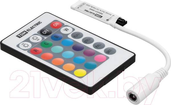 Изображение товара Контроллер для светодиодной ленты TDM RGB-IR-12В-6А-72Вт-IP20 / SQ0331-0505
