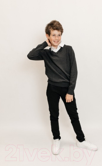 Изображение товара Джемпер детский Isee JS-015 (р-р 30/110-116, темно-серый)