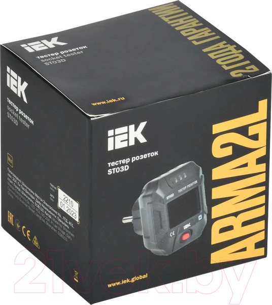 Изображение товара Тестер розетки IEK ST03D ARMA2L / A2L5-ST14-03