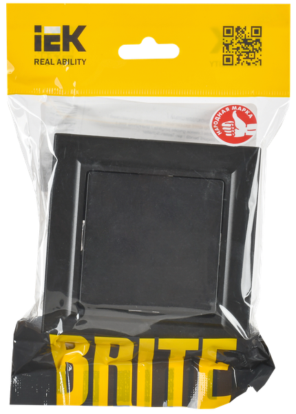 Изображение товара Выключатель IEK Brite BR-V10-0-10-K02-F (черный)