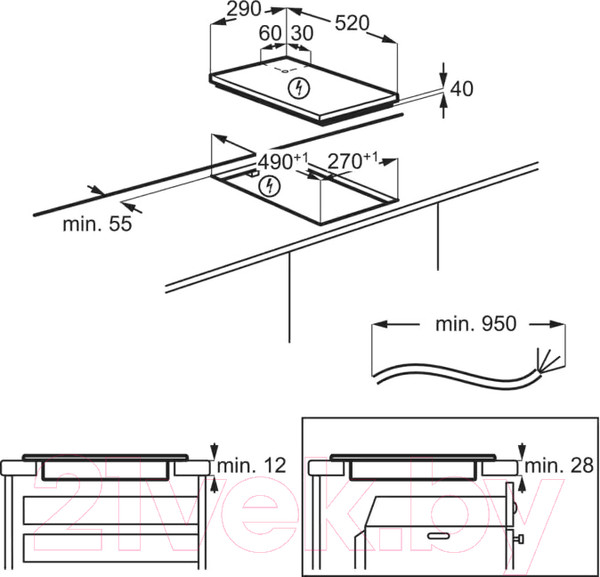 Изображение товара Электрическая варочная панель Electrolux LHR3233CK