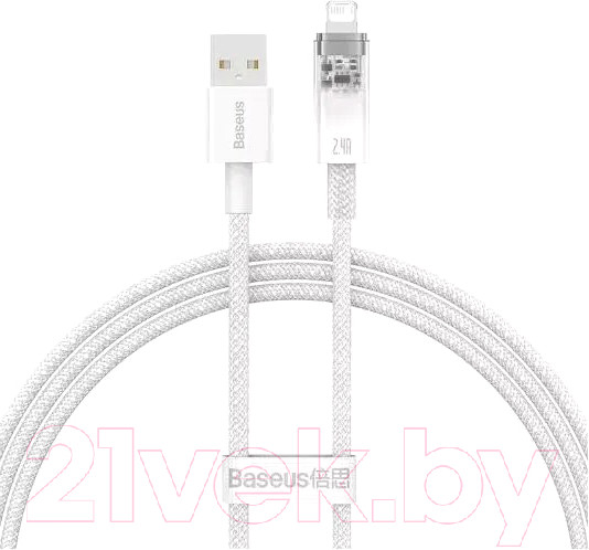 Изображение товара Кабель Baseus Explorer Series USB to iP 2.4A / CATS010102 (2м, белый)