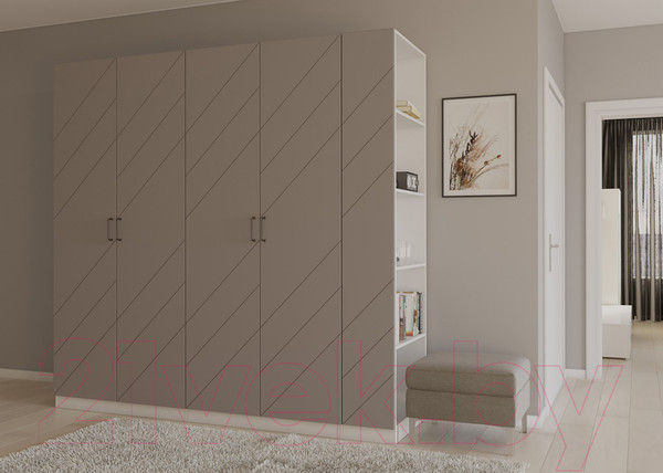 Изображение товара Стеллаж Интермебель Марсель 420 / МР-13-MN (луна софт)