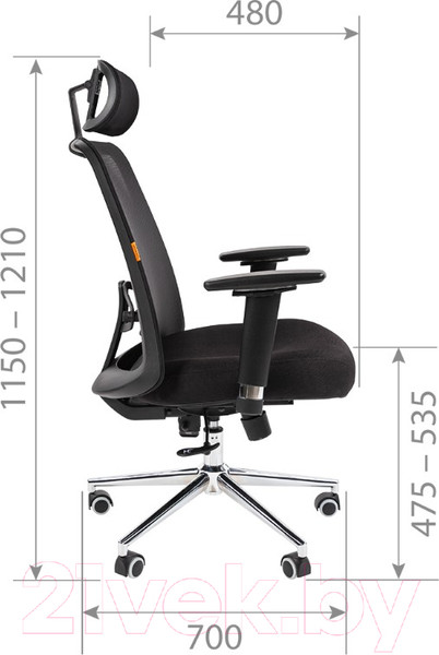 Изображение товара Кресло офисное Chairman 535 Lux (черный/черный)