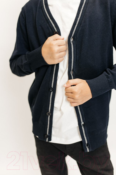 Изображение товара Кардиган детский Isee JS-008 (р-р 34/134-140, темно-синий)