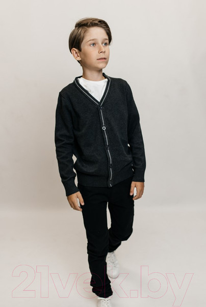 Изображение товара Кардиган детский Isee JS-008 (р-р 34/134-140, темно-серый)