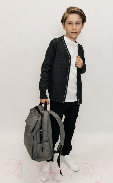 Изображение товара Кардиган детский Isee JS-008 (р-р 34/134-140, темно-серый)