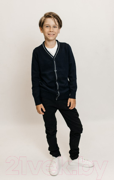 Изображение товара Кардиган детский Isee JS-008 (р-р 36/146-152, темно-синий)