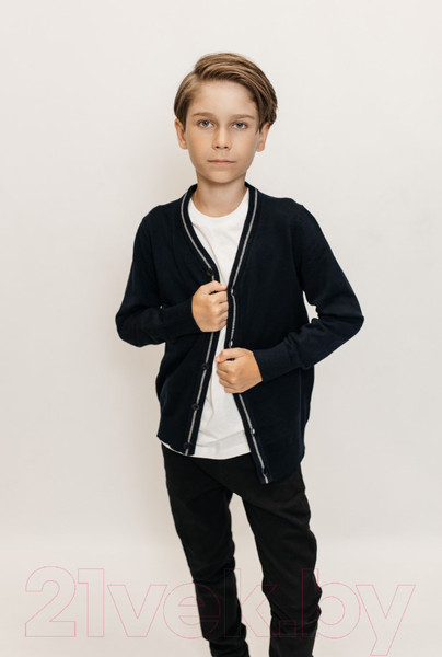 Изображение товара Кардиган детский Isee JS-008 (р-р 38/158-164, темно-синий)
