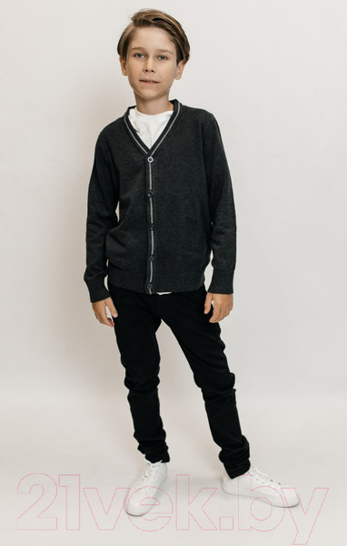 Изображение товара Кардиган детский Isee JS-008 (р-р 38/158-164, темно-серый)