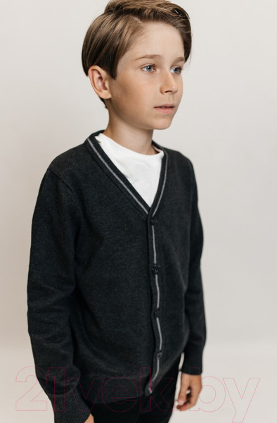 Изображение товара Кардиган детский Isee JS-008 (р-р 38/158-164, темно-серый)