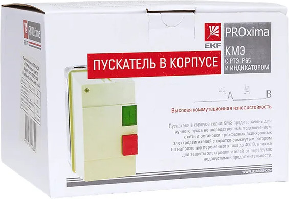 Изображение товара Пускатель магнитный EKF КМЭ 25А / ctrp-r-25-230v-led