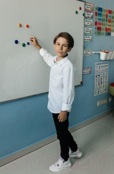 Изображение товара Рубашка детская Isee UN-71849B (р-р 30/110-116, белый)