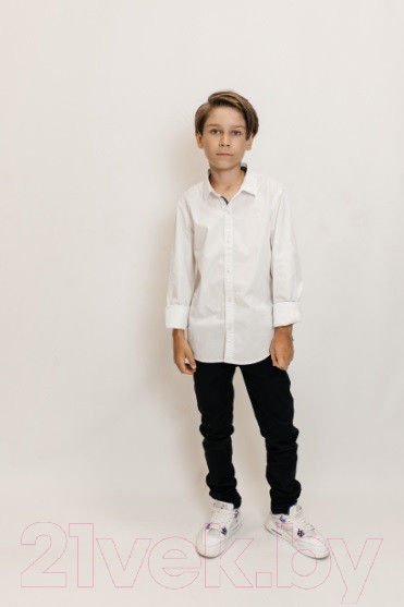 Изображение товара Рубашка детская Isee UN-71849B (р-р 32/122-128, белый)
