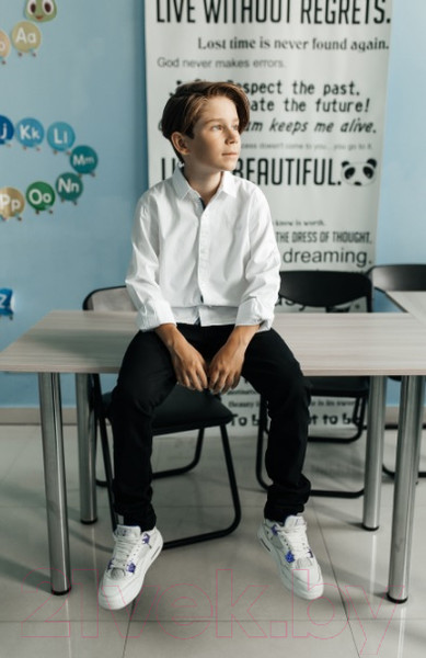 Изображение товара Рубашка детская Isee UN-71849B (р-р 32/122-128, белый)