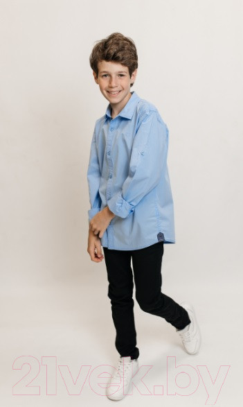 Изображение товара Рубашка детская Isee UN-71849B (р-р 34/134-140, голубой)