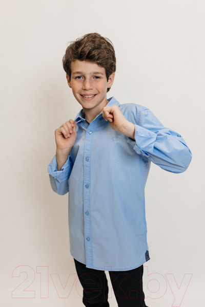 Изображение товара Рубашка детская Isee UN-71849B (р-р 36/146-152, цвет голубой)