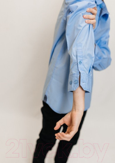 Изображение товара Рубашка детская Isee UN-71849B (р-р 36/146-152, цвет голубой)