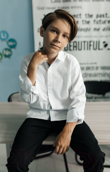 Изображение товара Рубашка детская Isee UN-71849B (р-р 38/158-164, белый)