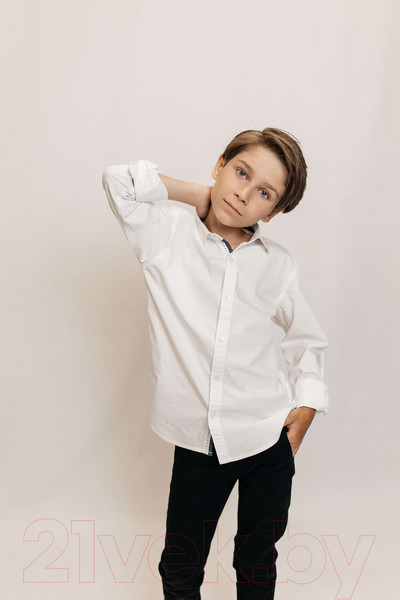 Изображение товара Рубашка детская Isee UN-71849B (р-р 40/164-170, белый)