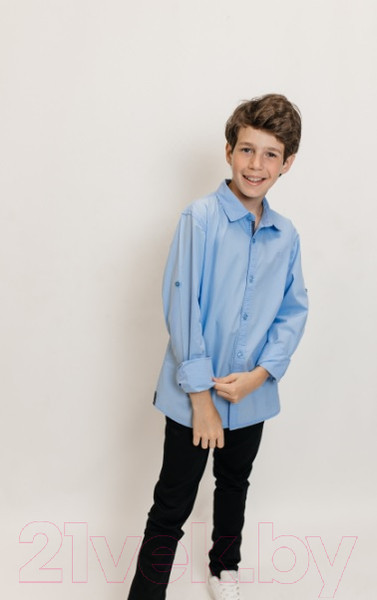 Изображение товара Рубашка детская Isee UN-71849B (р-р 42/170-176, голубой)